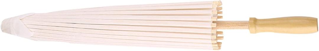 Tbest White Color Paper Decorative Umbrella Parasol School Decor Photo Prop 60Cm Parasol, White Paper Parasol 60Cm (60cm / 23.6in)