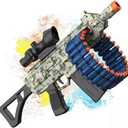 Electric Automatic Toy with Scope, JakMean Toy Blaster with 30 Dart Clips and 100 Foam Darts, Outdoor Shooting Games Toys for 6-12 Year Old Boys & Girls Adults, Gifts for Birthday Xmas, Green