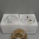 Pack of 3 Round Sphere Glass Globes for Light Fixtures Replacement, 5.9" Diameter, Clear Amber Seeded Bubble Glass Shade for Farmhouse Pendant Light Chandelier Wall Sconce, 1-5/8 Inch Fitter