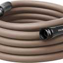 Flexzilla Colors Garden Hose 5/8 in. x 50 ft., Lightweight All-Weather Water Hose, Durable and Flexible, Leak-Free Connections, Brown Mulch
