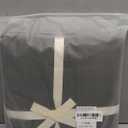 JIYUAN 100% Washed Cotton Duvet Cover Set 3 Pieces King, 1 Duvet Cover 104x90 Inches(Comforter Not Included) and 2 Pillowcases,Linen Feel Bedding Set Comfy and Breathable,Olive Green