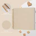 Small Scrapbook 7x7 Inch, Linen Photo Album 40 Sheets Mini Scrap Book, Kraft White Pages Memory Book for Wedding, Baby, Family, Graduation, Travel, Dog, Vacation