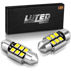 LUYED 1 X Super Bright 2835 6-EX Chipsets Error Free 1.25 inches DE3175 DE3021 DE3022 3175 LED Bulbs Used For Dome light,Xenon White