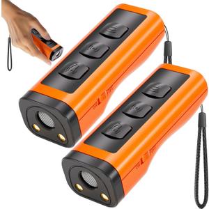 2 Pack Dog Bark Deterrent Devices, Rechargeable Anti-Barking Device for Dogs, 50ft Long-Range Ultrasonic, Correct Your Dog's Bad Behavior at the Push of a Button,Suitable for Small, Medium, Large Dogs