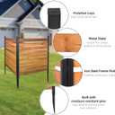 Kryonix 42" H x 38" W No Dig Privacy Fence,2 Panels Pine Wood Outdoor Privacy Screen for Pool Equipment Enclosure,Patio Fence, Air Conditioner Fence,Trash Can Fence