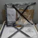 Printer Stand, 23.6 x 23.6 x 30.1 Inches Large Square Printer Table with Height Adjustable Storage Shelf, 3 Tier Rolling Printer Cart with Industrial Wheels for Home Office - Black