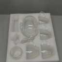 Glass Teapot Set, 40OZ/1200ml Stovetop Safe Glass Tea Kettle with 4 Double-Wall Tea Cups & Loose Tea Infuser & Tea Warmer, Dishwasher Safe Tea Maker, Blooming Tea Gift Set For Women