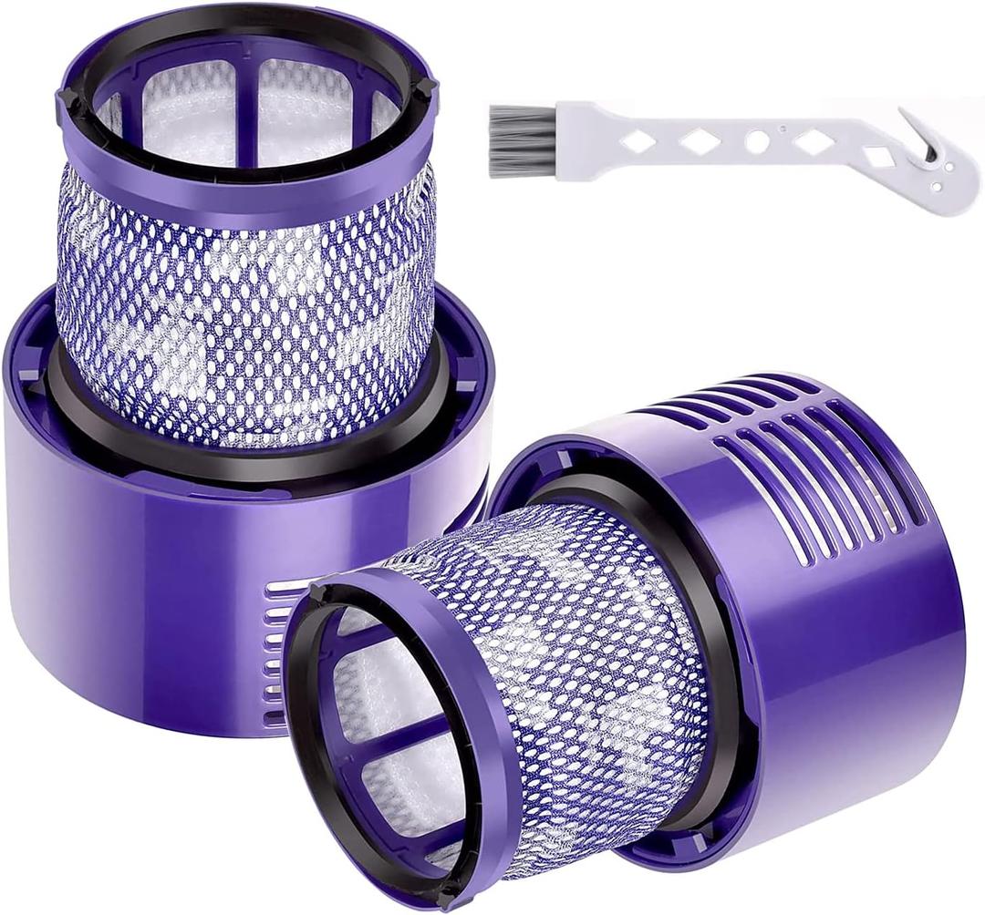 2 Pack Replacement V10 Filters for Dyson V10 Cyclone Series, V10 Animal, V10 Absolute, V10 Total Clean, SV12, Replace Part 969082-01