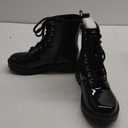 Soda FIRM - Lug Sole Combat Ankle Bootie Lace up w/Side Zipper, Size 8