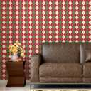 Retro Plaid Peel and Stick Wallpaper Vintage Argyle Geometric Plaid Contact Paper Checkered Wallpaper for Bedroom Kitchen Cabinet Self Adhesive Christmas Decorations Wall Paper 17.5"118"