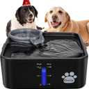 Kastty 2 Gallon Dog Water Fountain Ultra Large/Wide Pet Fountain BPA-Free Premium Dog Water Bowl Dispenser with 5 Filtration Safe Pump& LED Shortage Reminder, Large Dogs Cats& Multi-Pet Home FS55