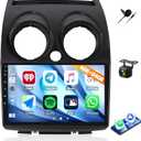 4G+64G Car Radio for Nissan Rogue 2008-2013 with Wireless CarPlay Android Auto, 9" 1280 * 720 Touchscreen Radio Android 15 Car Stereo Bluetooth 5.0 32EQ WiFi GPS RDS FM HD Backup Camera