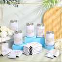 Qinyoung 50 Pieces White Wedding Can Cooler Sleeves Bulk Engagement Party Favors for Guests Beer Cooler Cheers to Love Laughter Happily Ever After Rehearsal Dinner Decorations for Wedding Bridal