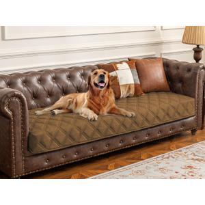 Ameritex Waterproof Dog Bed Cover Pet Blanket with Anti-Slip Back for Furniture Bed Couch Sofa (30x90 Inch (Pack of 1), Camel)