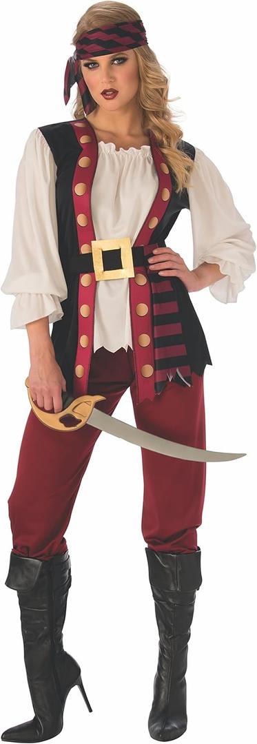 Rubies womens Lusty Pirate Costume (Large, As Shown)