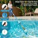 Spa Vacuum Compatible with 6250 Paradise Power, No Pumping, No Batteries or Electricity, Powered by Water Pressure, Cordless Hot Tub Vac Cleaner Picks up Pebbles, Sand&Debris, with Telescopic Handle