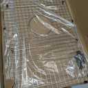 27.5 in. x 15.5 in. Centre Drain Sink Protector with Supersoft Silicone Feet in 304 Grade Stainless Steel