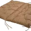 Garden Bench Cushion Swing Replacement Cushion with Backrest 2/3Seater Canopy Swing Seat Pad Outdoor Patio Furniture Cushion Non-slip Cushion Thick Soft,150x100x10cm,Dark Khaki