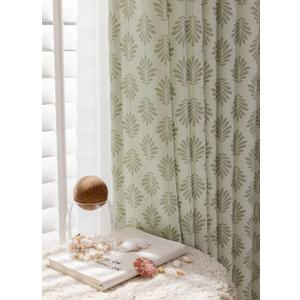 DrapePalette - Linen Blend Pinch Pleated Curtains 84 Inches Long for Living Room, Bedroom, Dining Room, Light Filtering Curtains 2 Panels Set, Modern Floral Printed Design, Pastel Grey, 30" W x 84" L