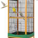 Garvee Bird Cage, 66''H Extra Large Bird Cage, w/ Removeble Tray, Waterproof Roof, Easy to Clean, Lockable Caster, Indoor& Outdoor Application for Conure, Macaw, Budgie, Cockatiel, Lovebirds, Parakeet