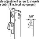 Prime-Line E 2014 Mortise Lock - Adjustable, Spring-Loaded Hook Latch Projection for Sliding Patio Doors Constructed of Wood, Aluminum and Vinyl, 3-11/16 In., 45 Keyway, Round Face (Single Pack)