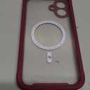 Miracase Magnetic for iPhone 16 Plus Case Full-Body Phone with Built-in Glass Screen Protector, [Compatible with MagSafe] Military Drop Proof 16 Plus Cover 6.7 inch, Plum