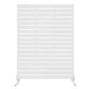 FROASISPRO HDPE Outdoor Privacy Screen 72" H x 47.2" W Freestanding Room Divider with Metal Base, Weatherproof Waterproof Sunscreen Rustproof Partition Screen for Patio Backyard Pool Balcony, White