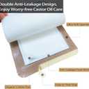 20 Pack Disposable Castor Oil Pack Wrap for Stomach, 8 x 6 inches Castor Oil Patch Organic Cotton, Self-Adhesive, Anti Leakage, No Wash Portable Pad Kits for Men Women for Home Travel