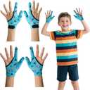 4pcs Thumb Sucking Guard Gloves Kids Anti Thumb Sucking Glove Chewy Compression Thumb Sucking Stop Nail Biting Finger Biting Glove for Kids Thumb Guard for Ages 5-12 (One Size)