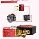 250A 12-24V Remote Battery Disconnect Switch with Extra Negative Battery Cable Led Voltage Display Car Anti Theft Kill Switch Automatic Battery Shut Off Switch