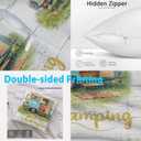 Camping Pillow Covers 18x18 Inch,Set of 4 Rustic Vintage Camper Throw Pillowcases, Linen Cushion Covers with Retro Travel Trailer Design for Sofa CouchOutdoor Dcor