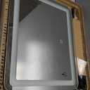 FENNIO Gold Vanity Mirror with Lights 22"x19", LED Lighted Makeup Mirror, Large Makeup Mirror, Make up Mirror with Lighting,Touch Screen with 3-Color Lighting,Dimmable,for Vanity Desk Tabletop