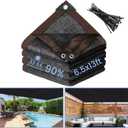 Riare 90% Black Shade Cloth- 6.5 x 13 FT Sunblock Garden Shade Cloth, Sun Shade Mesh Tarp with Reinforced Grommets for Greenhouse, Garden, Patio, Backyard, Plants, Pergola, Chicken Coop