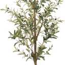 Artificial Fake Olive Tree 5FT Tall 1Pack Faux Silk Olive Tree for Home Living Room Office Decor Faux Artificial Plants Indoor Fake Potted Plants with Fruit & Free Moss