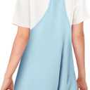 Nirovien Girls Sleeveless Jumpsuits Spaghetti Strap Romper Halter Long Pants with Pockets (Blue)