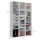 MAGINELS 72 Pairs Shoe Rack Organizer,Shoes Storage Cabinet,Shoe Closet Storage Organizer System,Large Tall Shoes Shelves for Living Room,Closet,Bedroom,Hallway, White(48x12x72in)