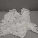Womens Lace Bathing Suit Cover Up V Neck Beach Coverup Summer Swim Coverups Loose Bikini Beach Dress 2026 (White, XL)