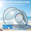 Elegear Pop Up Baby Beach Tent with Mini Canopy, CumbreX UPF 50+ UV Protection Baby Tent Sun Shelter, 1S Setup Portable Baby Beach Essentials Shade for Infant Toddler Outdoor Indoor Play - Blue