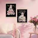 SPBL&L Inspirational Girly Wall Art, Motivational Christian Poster Hanger Frame, Positive Affirmation Hanging Canvas Pictures Prints Wall Decor for Girls Room Dorm Apartment, 12x16 Inch Set of 2