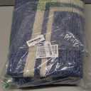 COSY HOMEER Kitchen Rugs Non-Slip 20x30/20x48 Inch Thick Polypropylene Standing Mat for Home Machine Washable, Bule Frame (Blue White)