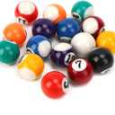 16PCS Mini Billiard Balls Set, 2.5cm/0.98inch Mini Pool Ball Set, Resin Children Billiard Ball, for Recreation Games (Not Suitable for Adults)