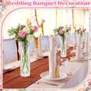 100 Pcs Plastic Bud Vases in Bulk Clear Small Flowers Vases for Centerpieces Wedding Decorations Home Banquet Formal Dinners Party Table Decor Office Ornaments (1.2 * 5.5inch,Pattern)