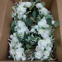 Ivory Bridesmaid Bouquet Set of 6, White Wedding Bouquets for Bridesmaids, 10 Inch Wedding Floral Arrangements Flowers Table Centerpieces Decor Artificial Flower Bouquet for Prom Party