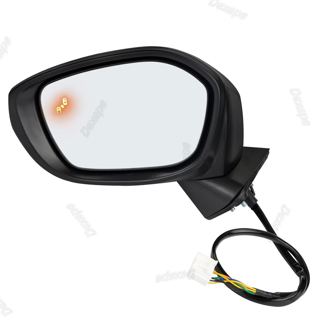Driver Side Mirror Assembly Compatible with Honda Civic 2022-2025 Heated with Blind Spot Monitor, Power Adjustable Glass Replace 76258T20A21 HO1320351 (7Pin Left)
