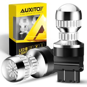 AUXITO LED Brake Tail Light Bulbs 3156 3157 LED Bulb Red 500% Brighter 3056 3057 3047 4057 Led Bulbs for Tail Stop Brake Signal Parking Lights, Brilliant Red