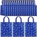 20 Pcs 8 x 10inch Blue with Gold Ring Print Themed Goodie Bags Video Game Party Favor Candy Treat Non-woven Bags for Video Game Party Decorations and Birthday Supplies