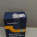 TRAVELISIMO Electric Lunch Box for Adults 80W Heated Lunch Box For Men 1.5L Stainless Steel Portable Food Warmer, 12/24/110V Electric Food Warmers for Travel & Work, Loncheras Para Hombres de Trabajo (Neon Blue)