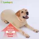 LovinPet UPF 50+ Dog Sun Protection Shirt for Dogs, 4-Way Stretch Nylon, Lightweight Anti-Static Quick-Dry UV Layer, Indoor Shedding Control and Winter Base Layer,Beige White,XL