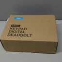 Veise Fingerprint Door Lock with 2 Knobs - Keyless Entry Door Lock with Handle, Electronic Keypad Deadbolt, Smart Front Handle Set, Auto-Locking, Waterproof, Easy Installation, Matte Black