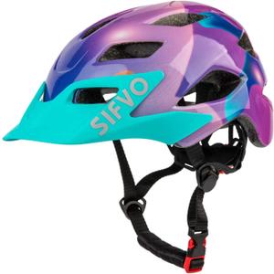 Kids Helmet, SIFVO Kids Bike Helmet Boys and Girls Bike Helmet with Cool Visor Helmet for Kids 5-14, Kids Bike Helmets Youth Bike Helmet Adjustable & Lightweight 50-57cm (Medium: 19.69"-22.44"(50-57cm))